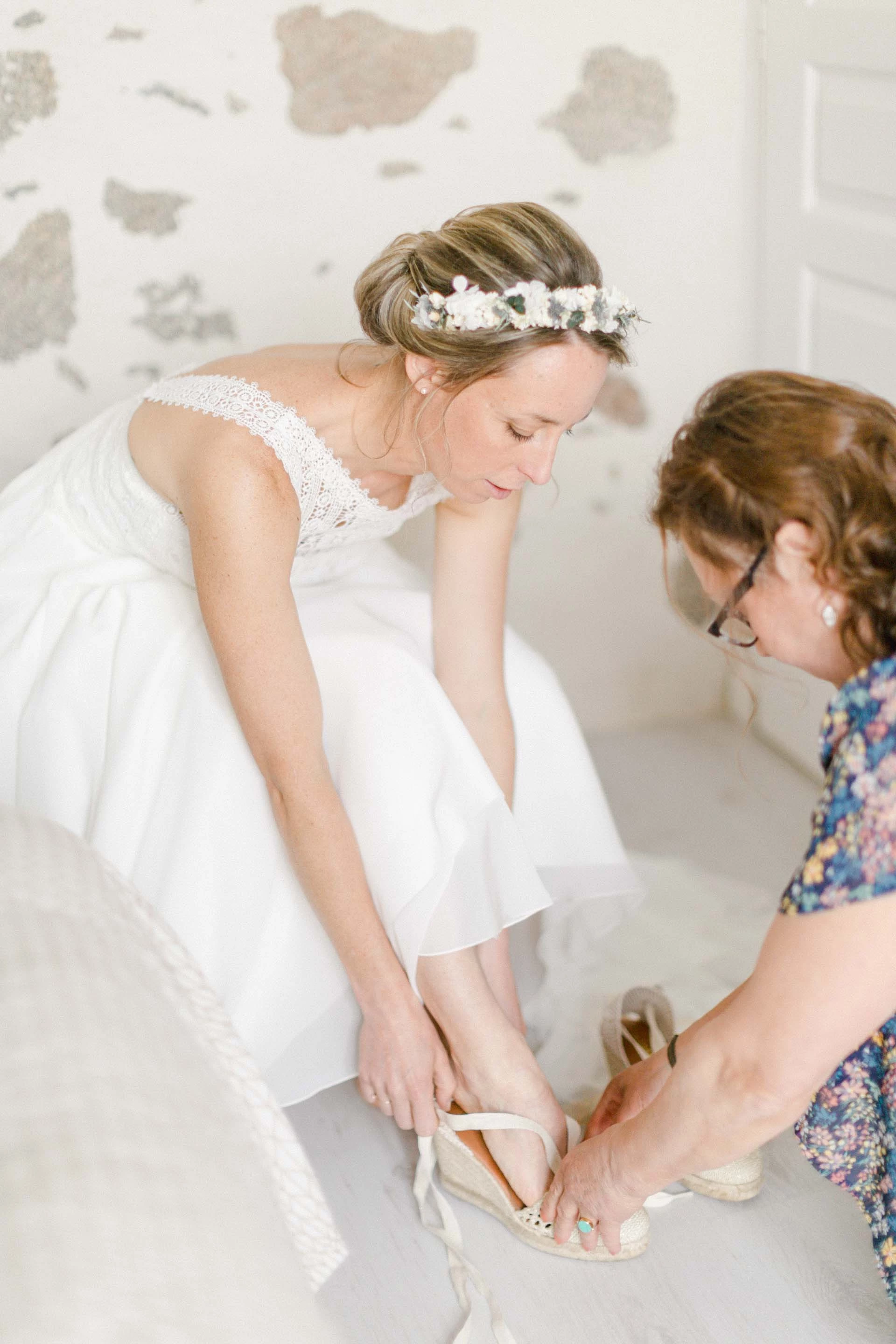 robe rose marron gris mariage